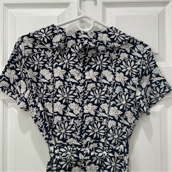 Ann Taylor LOFT Floral Wrap Dress with Ruffle V Neck - Picture 7 of 14